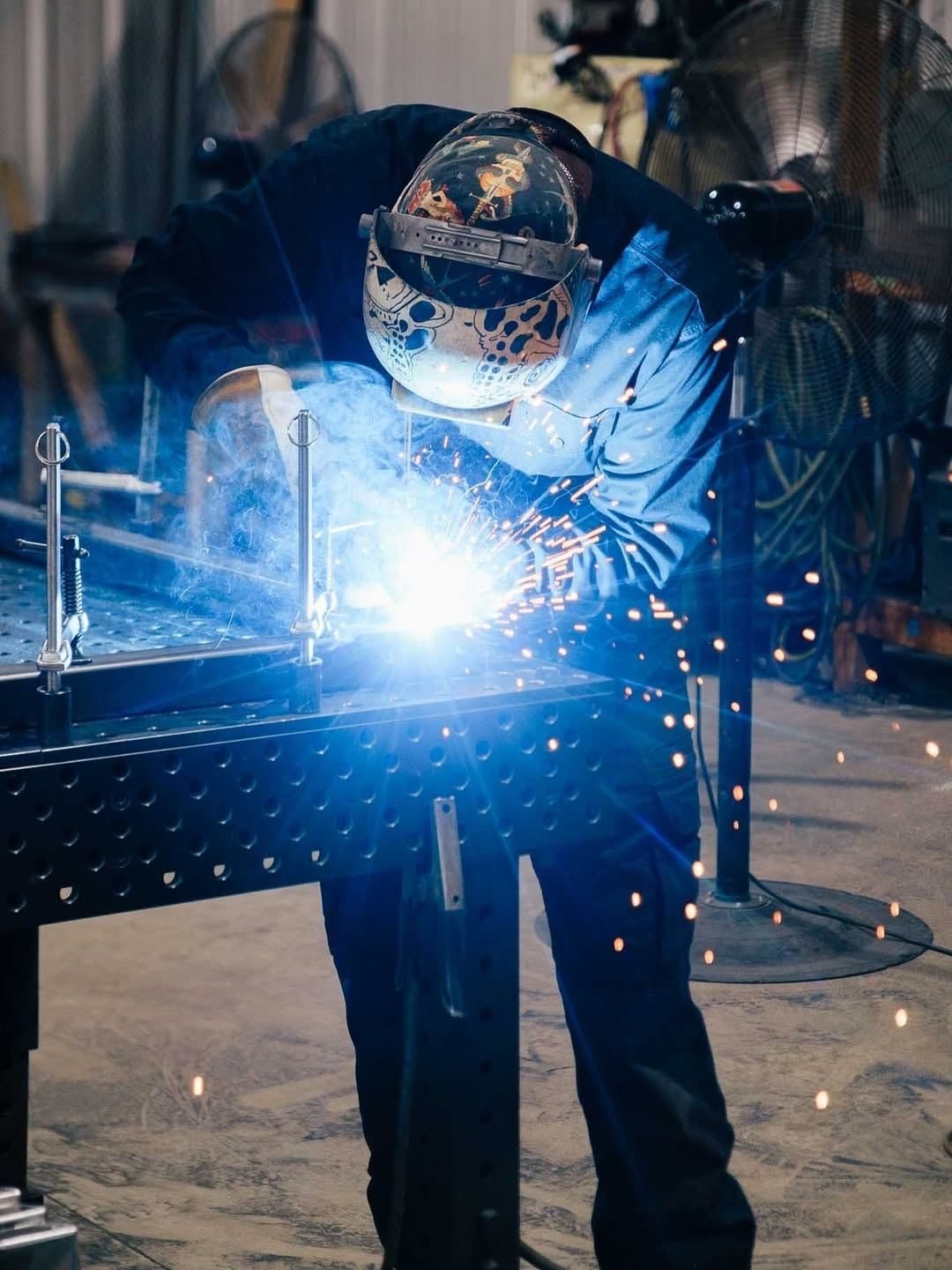 Welding an Apex smoker by hand